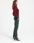 LILLY 3 Cashmere turtleneck sweater in burgundy red