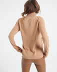 LILLY 3 Camel cashmere turtleneck sweater