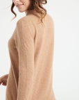 LILLY 3 Camel cashmere turtleneck sweater