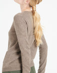 LILLY 4 Slim-fit cashmere round-neck cardigan in taupe