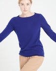 LILLY 5 Cashmere boat-neck sweater midnight blue