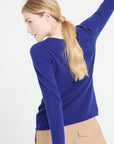 LILLY 5 Cashmere boat-neck sweater midnight blue