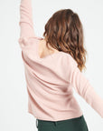 LILLY 5 Cashmere boat-neck sweater in powder pink