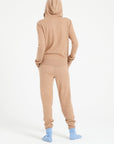 LILLY 8 Camel cashmere zip hoodie