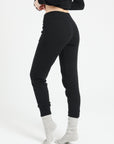 LILLY 11 Black cashmere sweatpants