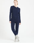 LILLY 11 Navy cashmere sweatpants