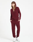 LILLY 11 Burgundy red cashmere sweatpants