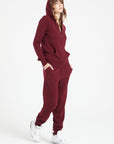 LILLY 11 Burgundy red cashmere sweatpants