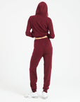 LILLY 11 Burgundy red cashmere sweatpants