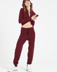 LILLY 11 Burgundy red cashmere sweatpants