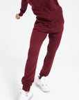 LILLY 11 Burgundy red cashmere sweatpants