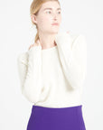 LILLY 18 4-thread cashmere boat-neck sweater ecru white