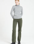 LILLY 19 4-thread cashmere turtleneck sweater light grey