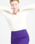 LILLY 19 4-thread cashmere turtleneck sweater ecru white