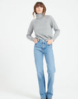 LILLY 22 Cashmere turtleneck sweater with raglan sleeves, light grey