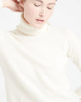 LILLY 22 Cashmere turtleneck sweater with raglan sleeves off-white