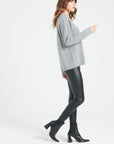 LILLY 25 Round-neck cashmere sweater light grey