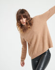 LILLY 25 Round-neck cashmere sweater camel