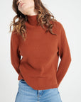 LILLY 26 Terracotta cashmere turtleneck sweater