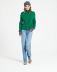 LILLY 26 Emerald green cashmere turtleneck sweater