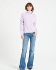 LILLY 26 Lilac cashmere turtleneck sweater