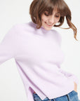 LILLY 26 Lilac cashmere turtleneck sweater