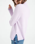 LILLY 26 Lilac cashmere turtleneck sweater