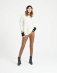 LILLY 30 4-thread cashmere round-neck sweater ecru white