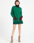 LILLY 30 4-thread cashmere round-neck sweater emerald green