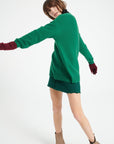 LILLY 30 4-thread cashmere round-neck sweater emerald green