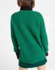 LILLY 30 4-thread cashmere round-neck sweater emerald green