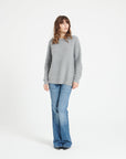 LILLY 30 4-thread cashmere round-neck sweater light grey