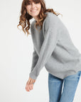 LILLY 30 4-thread cashmere round-neck sweater light grey