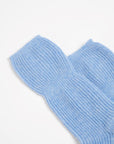 Light blue 4-count ribbed socks