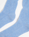 Light blue 4-count ribbed socks