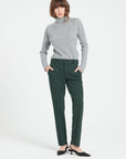 MIA 5 Cashmere ribbed turtleneck sweater light grey