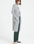 MIA 6 Long sleeveless cashmere ribbed cardigan light grey