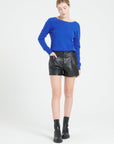 MIA 7 Royal blue cashmere V-neck sweater