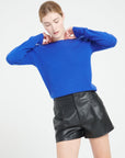 MIA 7 Royal blue cashmere V-neck sweater