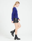 MIA 7 Midnight blue cashmere V-neck sweater