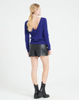 MIA 7 Midnight blue cashmere V-neck sweater