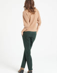 MIA 13 V-neck cashmere cardigan short sleeves ribbed camel