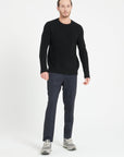 ZACH 1 Round-neck cashmere 6-thread-count sweater, black