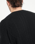 ZACH 1 Round-neck cashmere 6-thread-count sweater, black