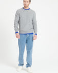 ZACH 5 Round-neck cashmere cable-knit sweater light grey