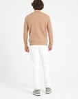 ZACH 5 Round-neck cashmere cable-knit sweater in camel