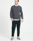 ZACH 5 Round-neck cashmere cable-knit sweater charcoal grey