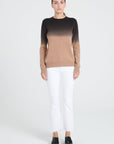 ZAYA 9  Round-neck cashmere sweater in camel