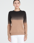 ZAYA 9  Round-neck cashmere sweater in camel