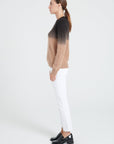 ZAYA 9  Round-neck cashmere sweater in camel